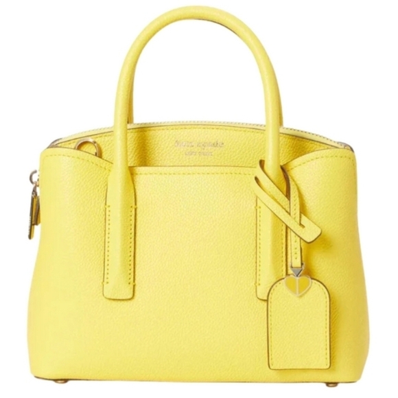 NWOT Kate Spade Eclectic Yellow Grain Leather Pxrua540 Margaux Mini Satchel - Picture 2 of 10